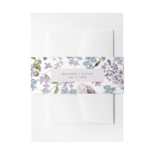 Bandeau De Faire-part Mariage Élégant au Lilas