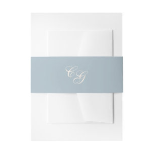 Bandeau De Faire-part Mariage Élégant Bleu Classique Subtil