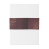 Bandeau De Faire-part Mariage élégant et botanique en or doré (Dos Example)