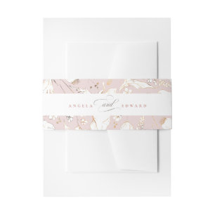 Bandeau De Faire-part Mariage élégant Fleur sauvage Dusty rose