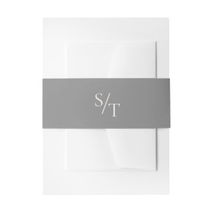 Bandeau De Faire-part Mariage Élégant Gris Traditionnel