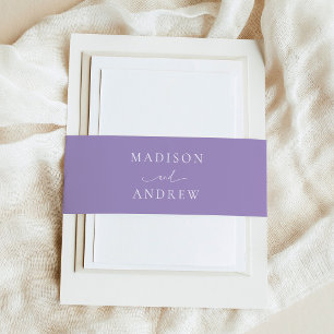 Bandeau De Faire-part Mariage Élégant Lavande Violet