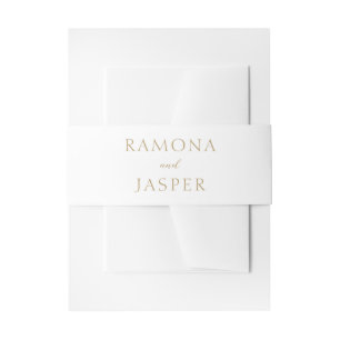 Bandeau De Faire-part Mariage élégant minimal d'or Ramona