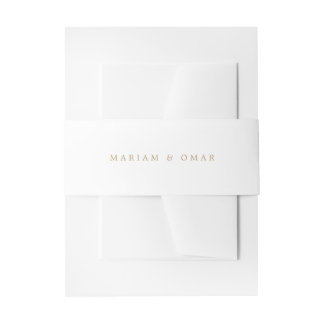 Bandeau De Faire-part Mariage Élégant Minimaliste Monogramme Or