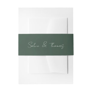 Bandeau De Faire-part Mariage Élégant Minimaliste Vert Sauge