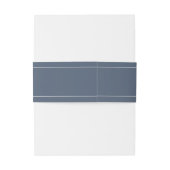 Bandeau De Faire-part Mariage élégant Monogramme moderne Simple Bleu (Dos Example)