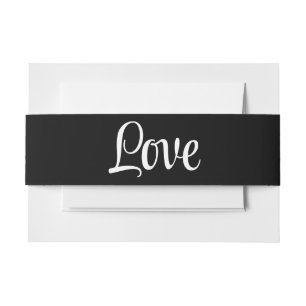 Bandeau De Faire-part Mariage Élégant Noir et Blanc