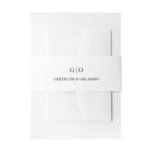 Bandeau De Faire-part Mariage Élégant Noir et Blanc Classique