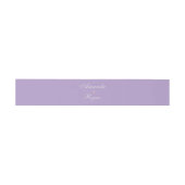 Bandeau De Faire-part Mariage élégant simple écriture violette (Plat)