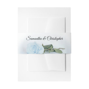 Bandeau De Faire-part Mariage Élégant Simple Glam Rose Bleu Pâle