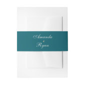 Bandeau De Faire-part Mariage élégant simple sarcelle script (Devant example)