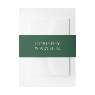Bandeau De Faire-part Mariage élégant vert émeraude moderne
