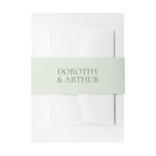 Bandeau De Faire-part Mariage Élégant Vert Sauge Moderne