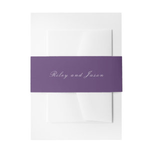 Bandeau De Faire-part Mariage élégant violet propre
