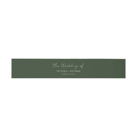 Bandeau De Faire-part Mariage Emerald Green (Plat)