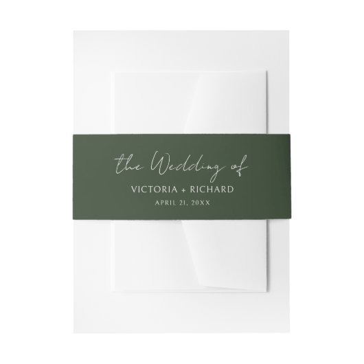 Bandeau De Faire-part Mariage Emerald Green (Devant example)