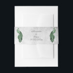Bandeau De Faire-part Mariage Emerald Green Peacock<br><div class="desc">Personnalisez votre papeterie mariage pour les invités avec un ensemble de Emerald Green Peacock Faire-part de mariage Belly Band. Le design de la bande de ventre présente un paon élégant contre un feuillage délicat et un arrière - plan grunge. Personnalisez avec les noms du marié et de la mariée avec...</div>