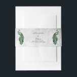 Bandeau De Faire-part Mariage Emerald Green Peacock<br><div class="desc">Personnalisez votre papeterie mariage pour les invités avec un ensemble de Emerald Green Peacock Faire-part de mariage Belly Band. Le design de la bande de ventre présente un paon élégant contre un feuillage délicat et un arrière - plan grunge. Personnalisez avec les noms du marié et de la mariée avec...</div>