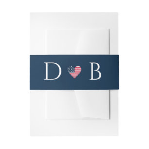 Bandeau De Faire-part MARIAGE en couple USA