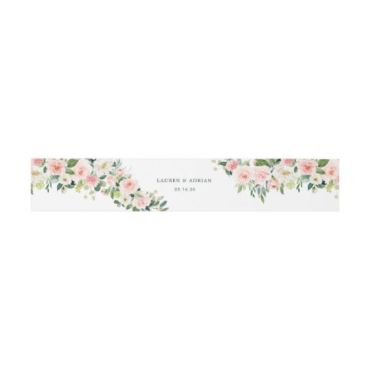 Bandeau De Faire-part Mariage en fleur rose (Plat)