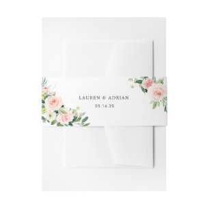 Bandeau De Faire-part Mariage en fleur rose