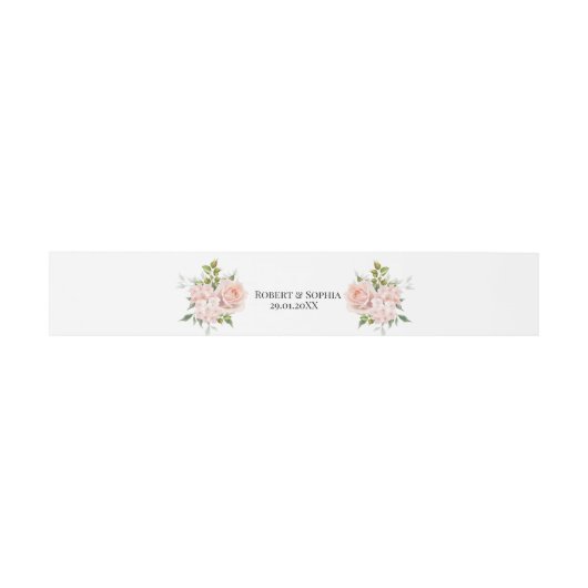 Bandeau De Faire-part Mariage en fleur rose (Plat)