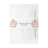 Bandeau De Faire-part Mariage en fleur rose (Devant example)