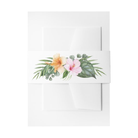 Bandeau De Faire-part Mariage en Foliage Botanique Tropical Paradise (Devant example)