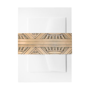 Bandeau De Faire-part Mariage en Or Antique
