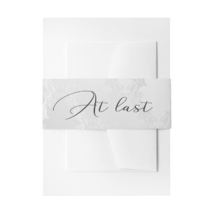 Bandeau De Faire-part Mariage ENFIN Texte sur Blanc Brillant