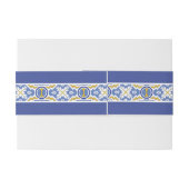 Bandeau De Faire-part Mariage espagnol bleu Talavera mexicain (Dos exemple)