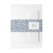 Bandeau De Faire-part Mariage étincelant Dusty Blue ID889 (Devant example)