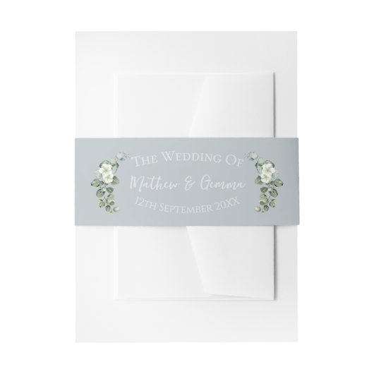 Bandeau De Faire-part Mariage Eucalyptus moderne (Devant example)