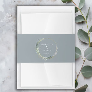Bandeau De Faire-part Mariage eucalyptus moderne et élégant