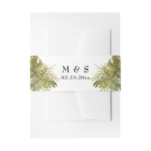 Bandeau De Faire-part Mariage Feuilles de Palmier Séchées Boho