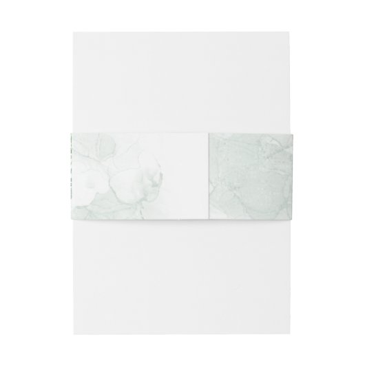 Bandeau De Faire-part Mariage feuilles de verdure à l'aquarelle (Dos Example)