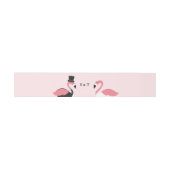 Bandeau De Faire-part Mariage Flamant rose Monogramme (Plat)