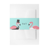 Bandeau De Faire-part Mariage Flamant rose Monogramme (Devant example)