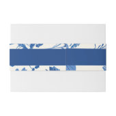 Bandeau De Faire-part Mariage Fleur sauvage bleu rustique (Dos exemple)