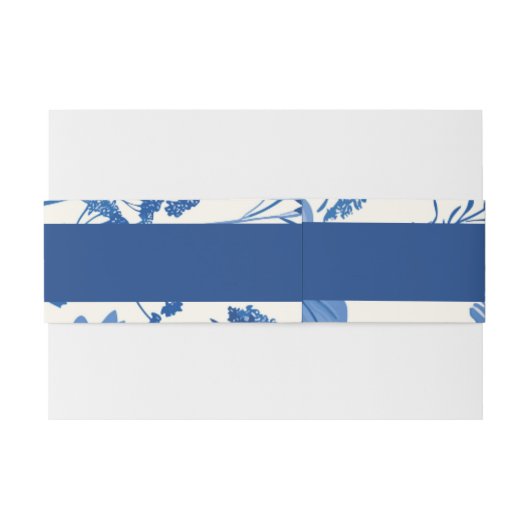 Bandeau De Faire-part Mariage Fleur sauvage bleu rustique (Dos exemple)