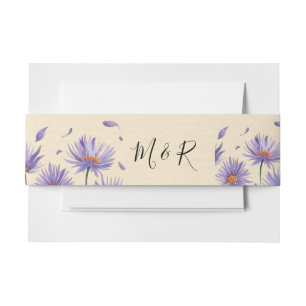 Bandeau De Faire-part Mariage Fleur sauvage d'aquarelle de la fleur de l