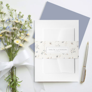Bandeau De Faire-part Mariage Fleur sauvage Delicate Floral ID1102