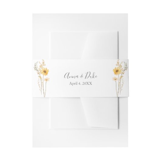 Bandeau De Faire-part Mariage Fleur sauvage moderne (Devant example)