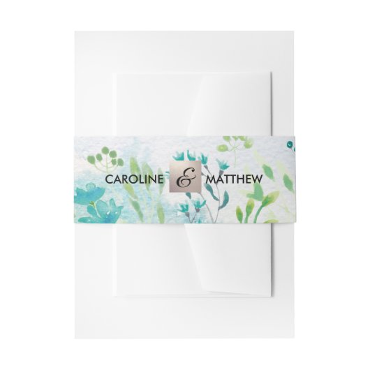 Bandeau De Faire-part Mariage Fleur sauvage Watrecolor Spring (Devant example)