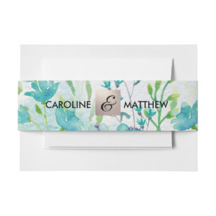 Bandeau De Faire-part Mariage Fleur sauvage Watrecolor Spring