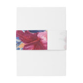 Bandeau De Faire-part Mariage | Fleurs d'aquarelle tropicale (Dos Example)