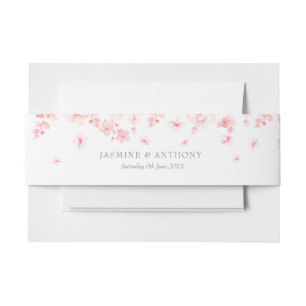Bandeau De Faire-part Mariage Floral à la Fleur de Pêcher