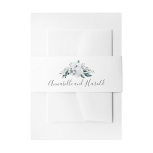 Bandeau De Faire-part Mariage Floral Blanc