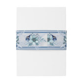 Bandeau De Faire-part Mariage Floral Bleu (Dos Example)