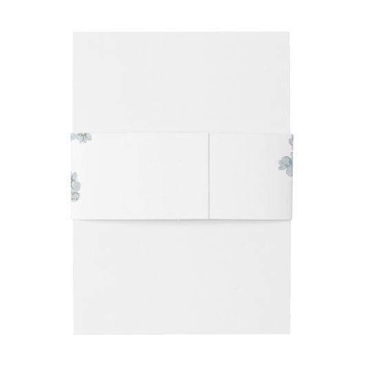 Bandeau De Faire-part Mariage Floral bleu français (Dos Example)